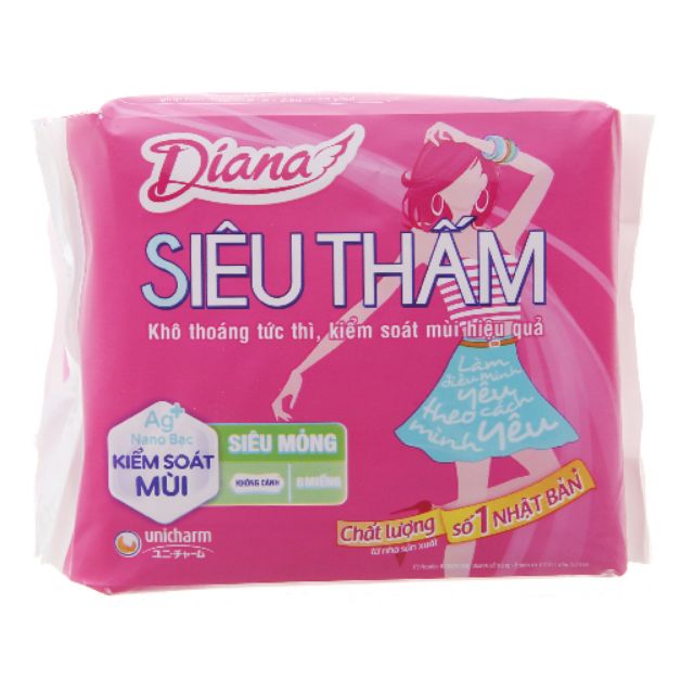 Băng vệ sinh Diana không cánh 8 miếng