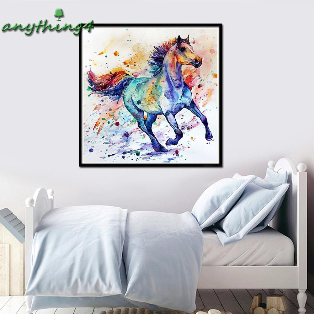 ♚any♚ Beautiful  5D DIY Full Drill Diamond Painting Colorful Horse Cross Stitch Embroidery