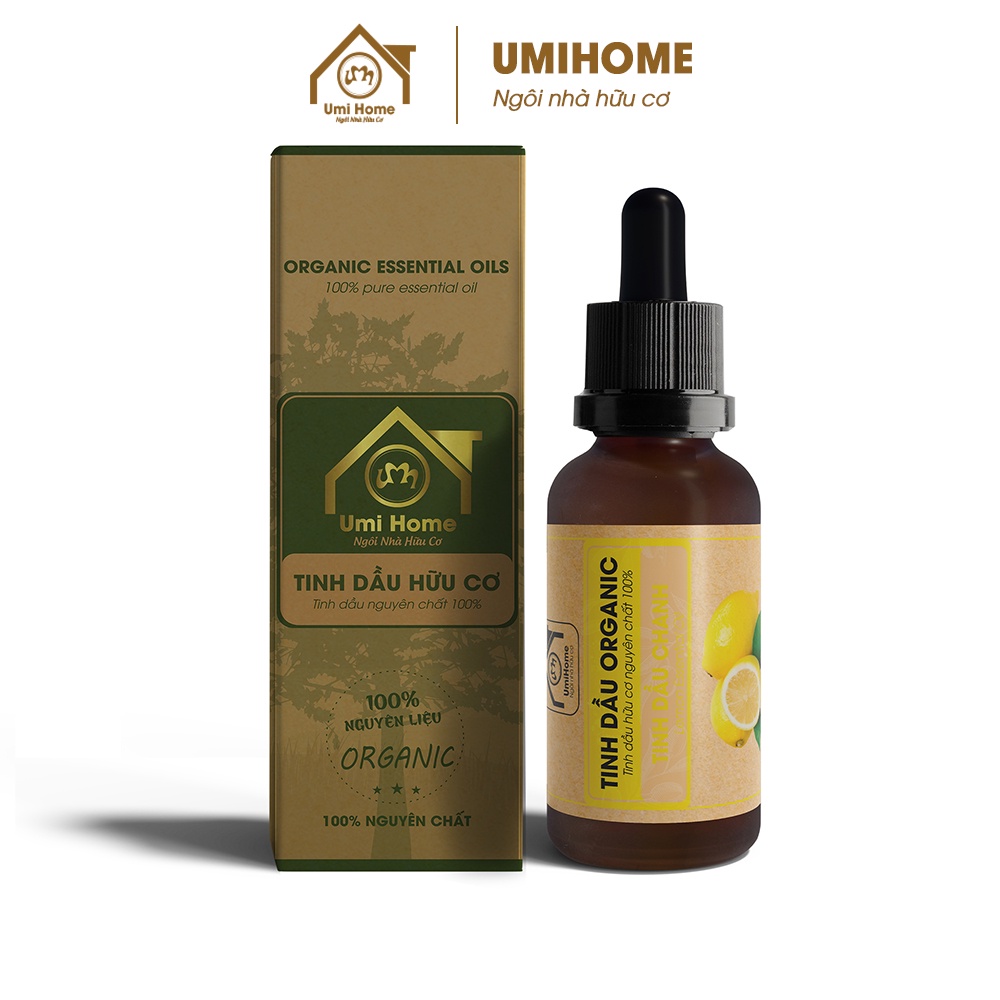 Tinh dầu thơm phòng Chanh hữu cơ UMIHOME nguyên chất 10ml