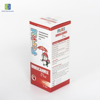 Siro Immucanmix For Kids Plus (150ml) vị dâu, tăng sức đề kháng, tăng cường miễn dịch tự nhiên cho cơ thể bé