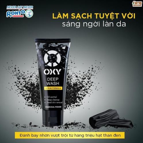 Kem Rửa Mặt Có Hạt { CHÍNH HÃNG } Oxy Deep Wash 100g - Làm Sạch Sâu, Đánh Bay Nhờn, Tút Sáng Da