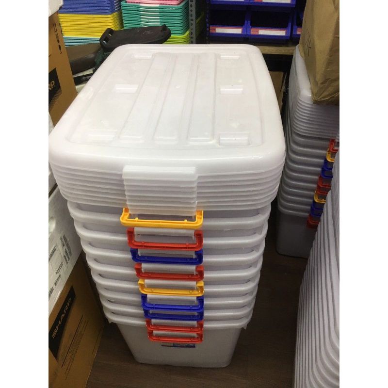 Combo 2 Thùng Nhựa Có Bánh Xe Duy Tân 90L