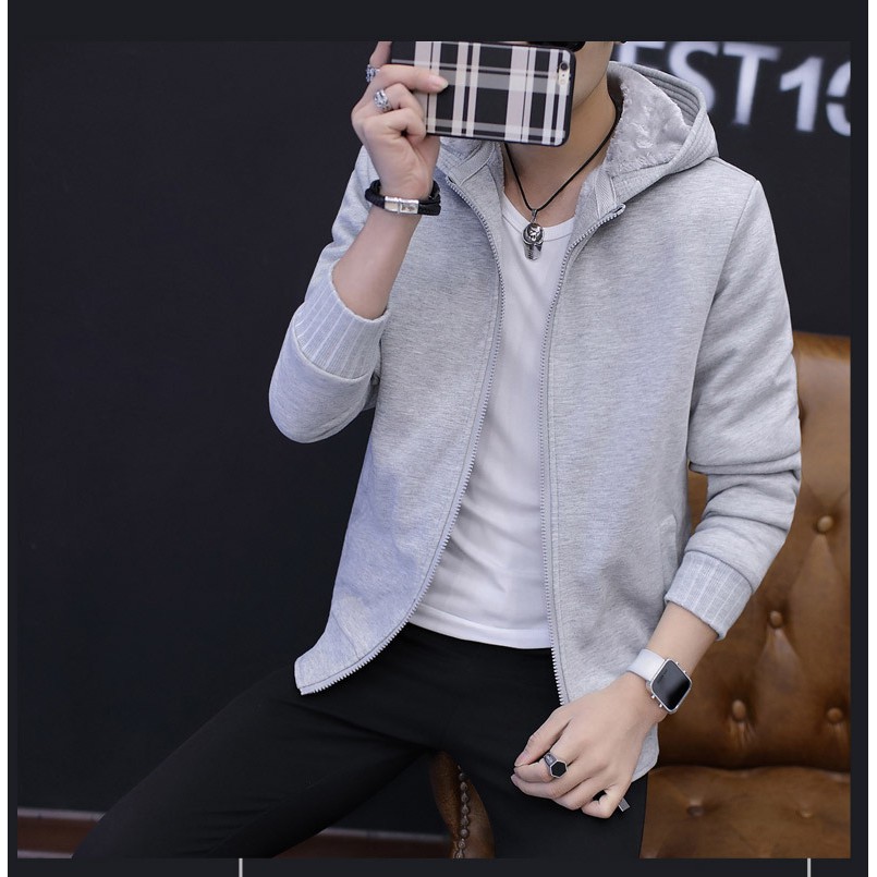 Áo khoác nam AN04 - Áo khoác nỉ nam lót lông dày cao cấp có mũ kiểu dáng Hoodie độc đáo cá tính | BigBuy360 - bigbuy360.vn