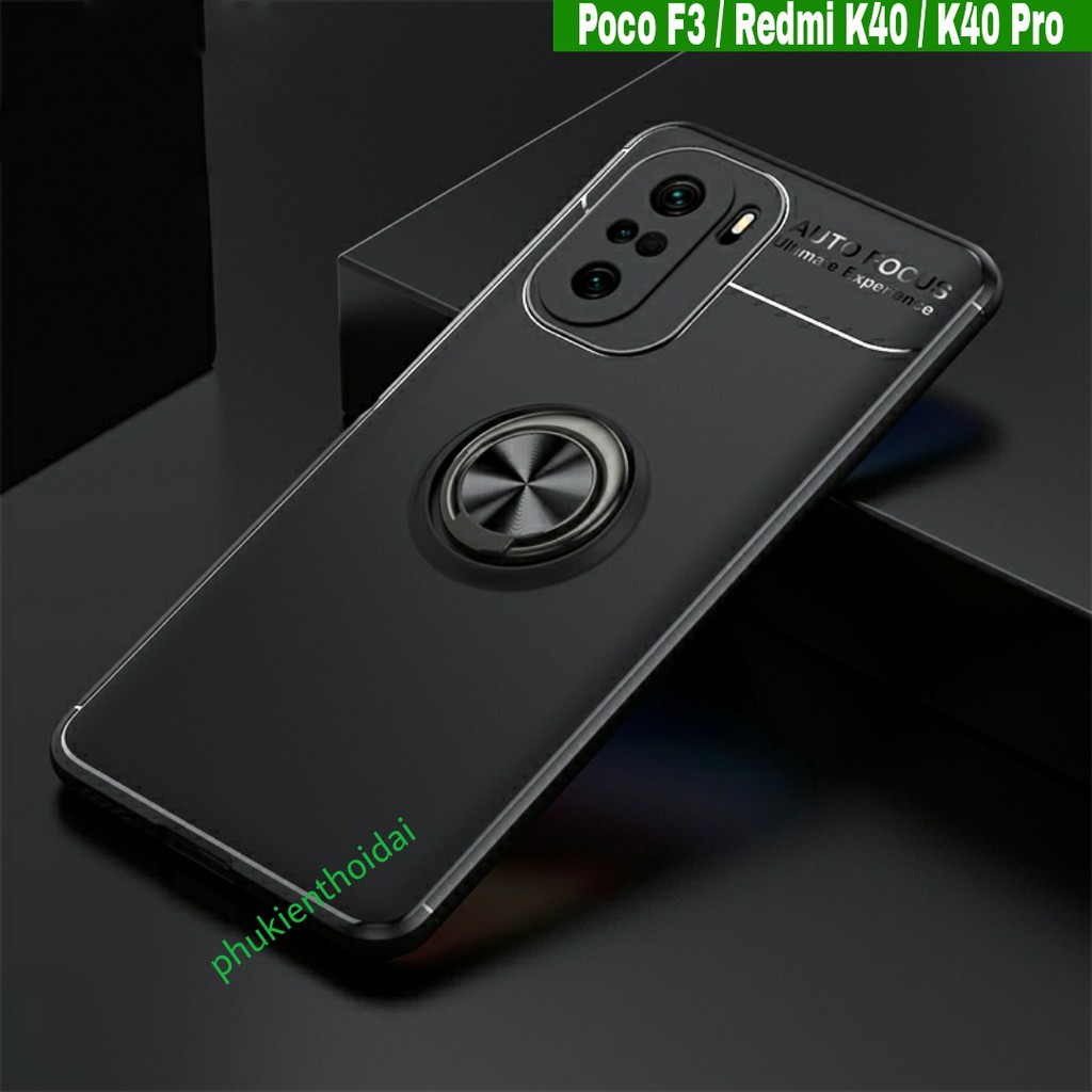 Ốp lưng Redmi K30 Pro / K40 / K40 Pro / Poco F3 / Poco F2 Pro chống sốc giá đỡ hiệu Auto Focus siêu bền 1