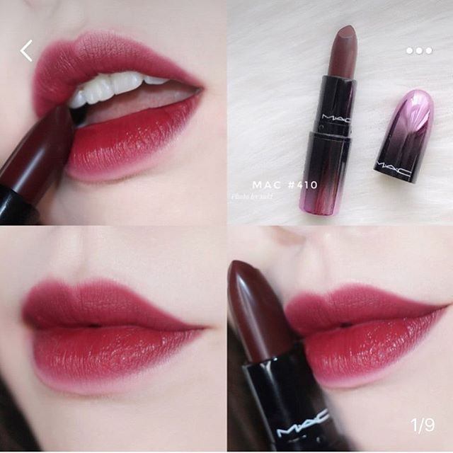 Kết quả hình ảnh cho MAC - Son thỏi Love Me Lipstick (410 La Femme) swatch"