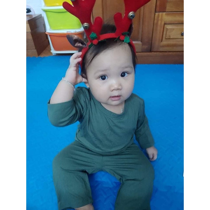 Bộ thun lạnh dài tay unisex cho bé, bộ dài tay vải thun lạnh cạp cao chun mềm