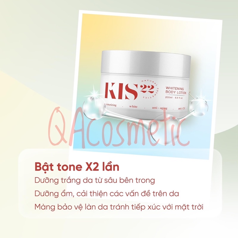 Kem body dưỡng trắng da KIS22