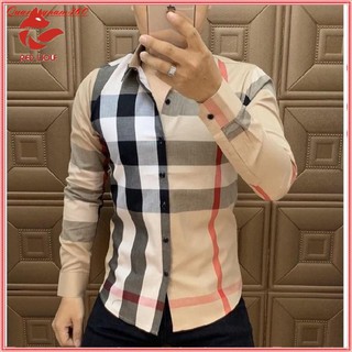 Áo sơ mi kẻ sọc thời trang nam chất cotton thấm hút tốt, áo sơ mi nam cao cấp phong cách nam tính 3 màu