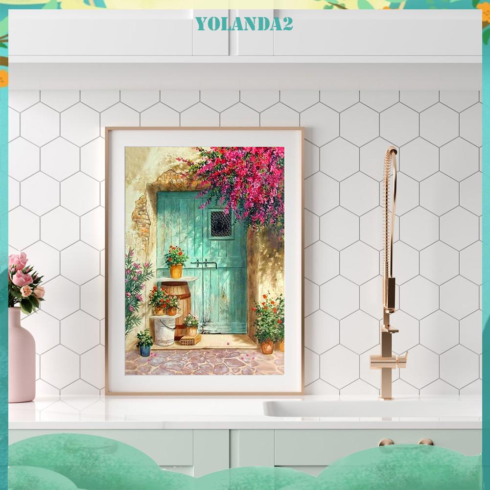 Tranh thêu đính đá trang trí nội thất hành lang hình Stitch mosaic 5D DIY