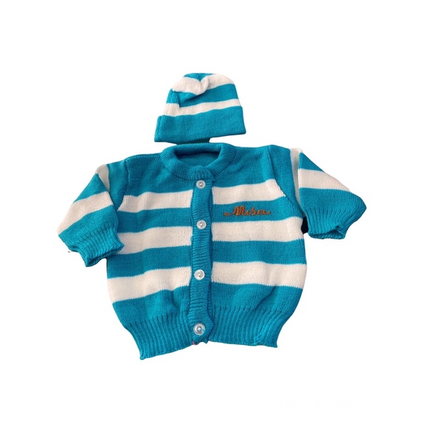 Áo len Đà Lạt kèm mũ cho bé sơ sinh 3-5kg