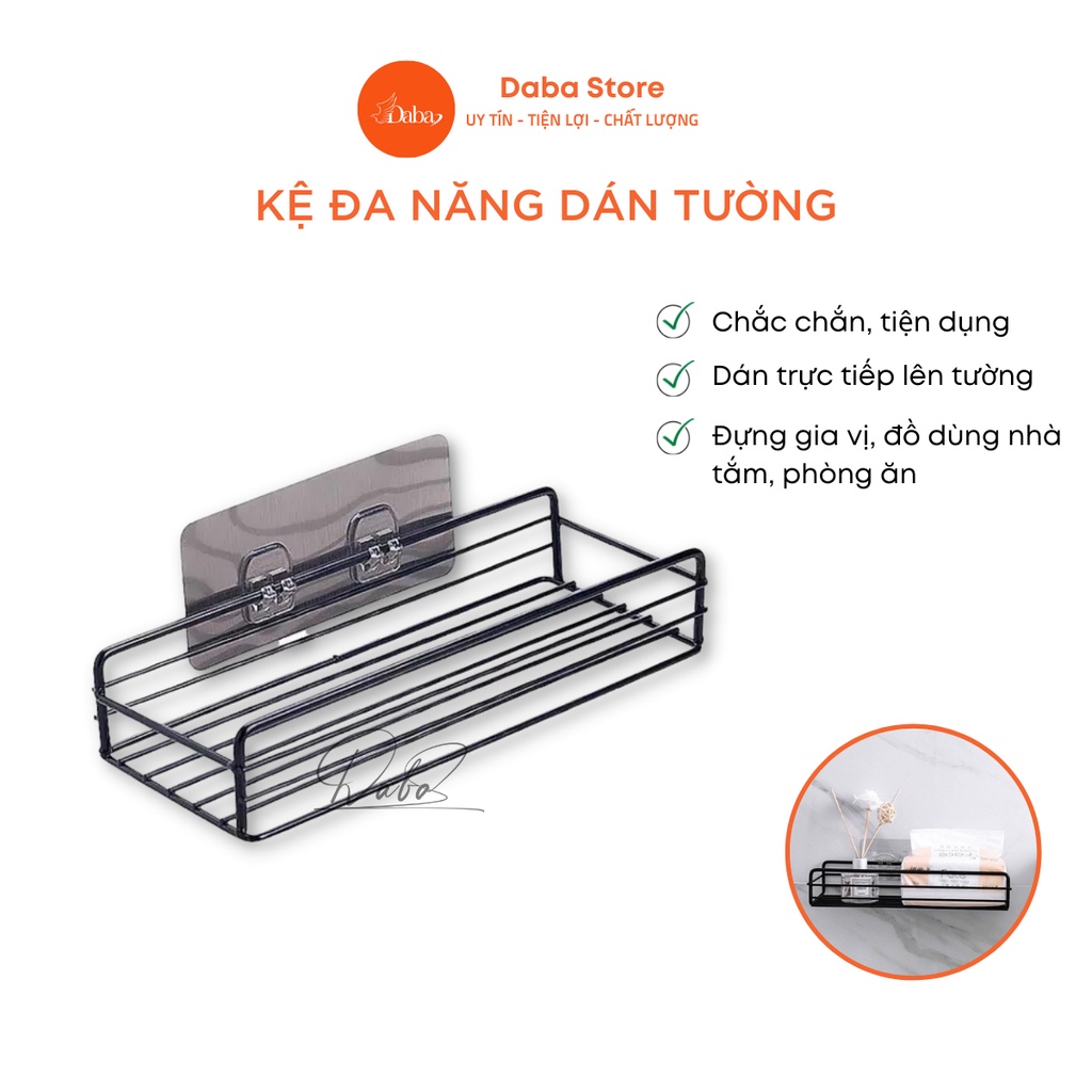 Kệ sắt nhà tắm dán tường HÌNH CHỮ NHẬT siêu chắc tiện lợi