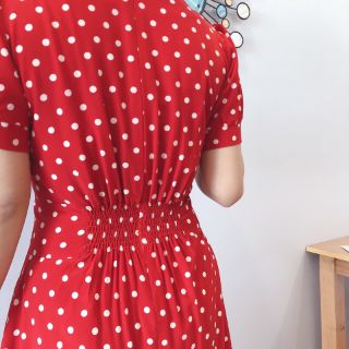 Váy cho con bú ti - TKVX003 - đỏ chấm bi (kèm ảnh thật)