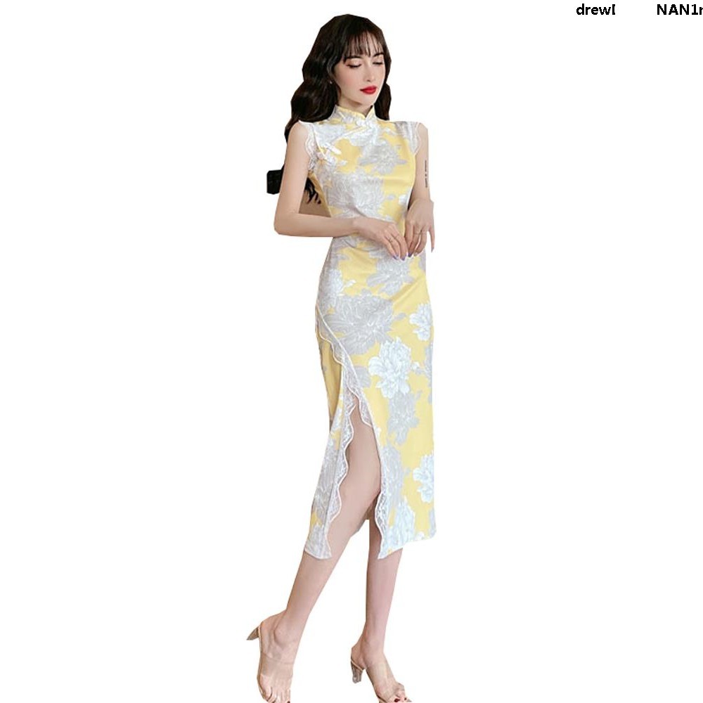 Đầm Sườn Xám Cách Tân Không Tay Dáng Dài Thời Trang Cho Nữ | BigBuy360 - bigbuy360.vn