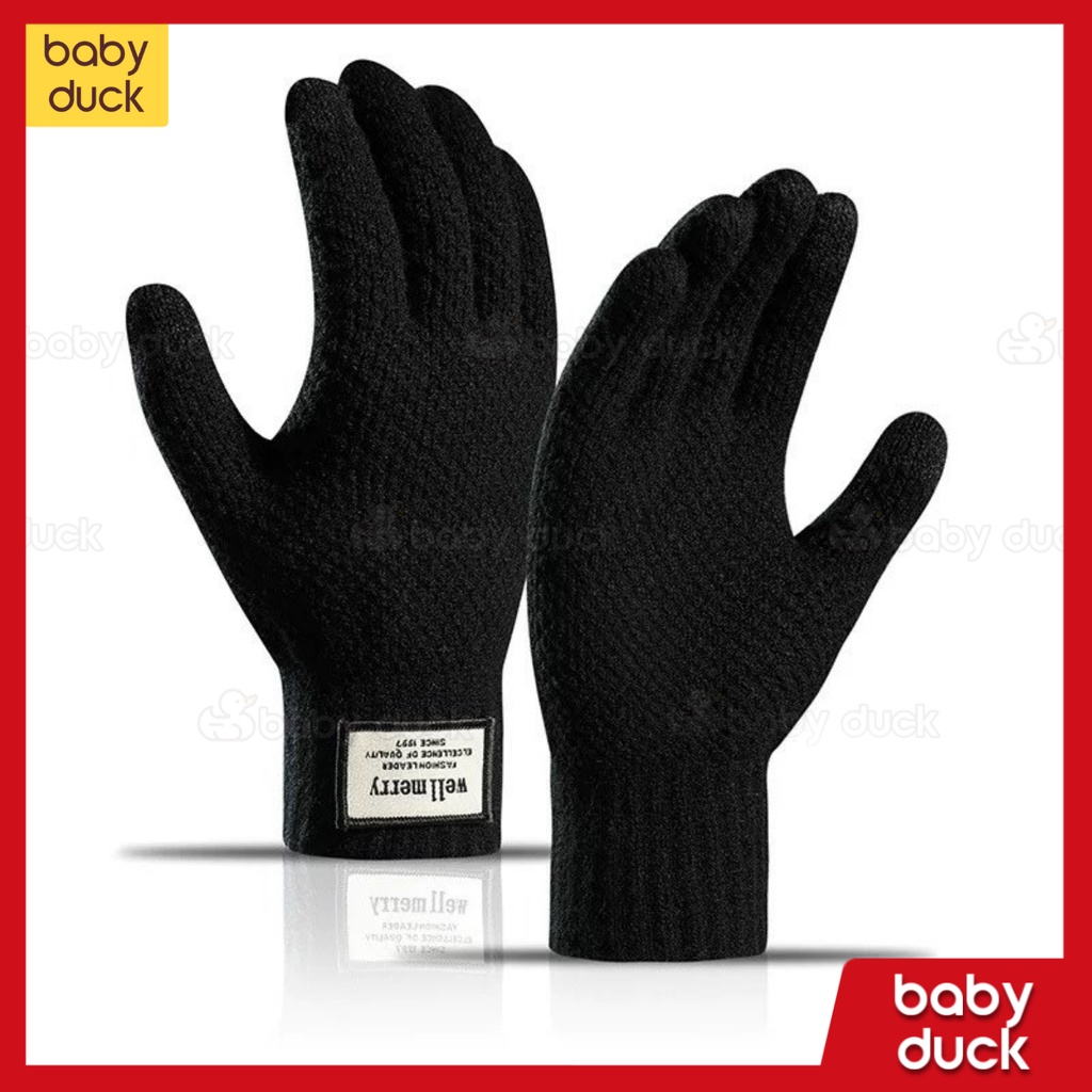 Găng tay len nam nữ màu trơn cả bàn, có ngón cảm ứng dày dặn siêu ấm