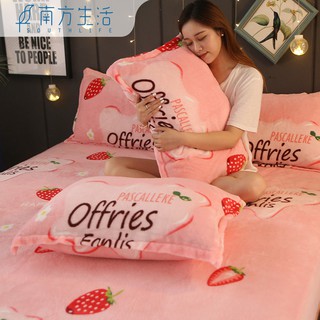 1 Cặp Vỏ Gối Lông Cừu Dày Dặn 48x74