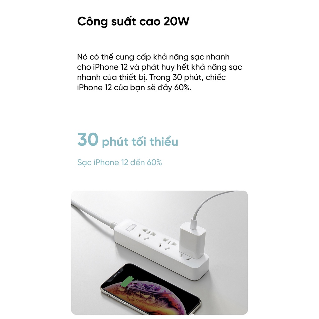 Sạc nhanh Xiaomi Mi 20W Charger Type-C