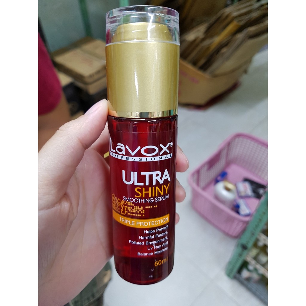 SERUM DƯỠNG BÓNG TÓC LAVOX ĐỎ 60ml