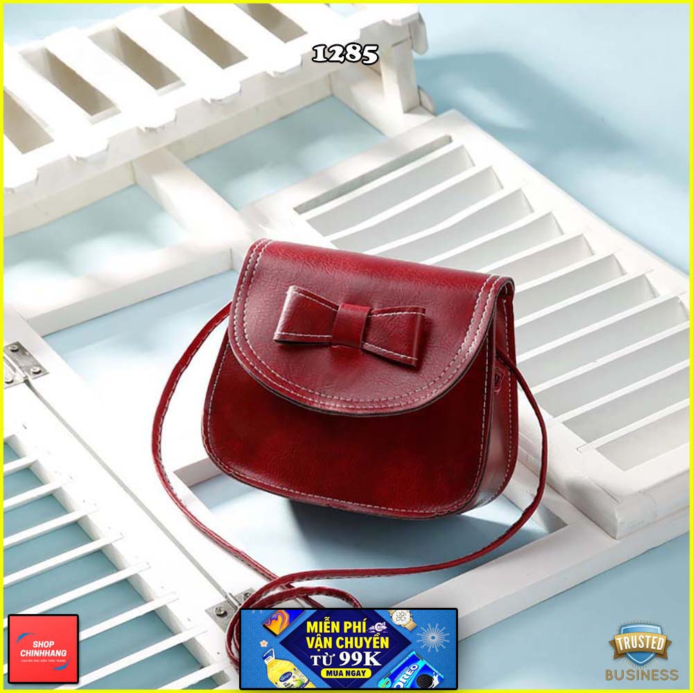 Túi đeo chéo thời trang✨FREESHIP✨túi  mini form oval đính nơ phong cách vintage SH1285