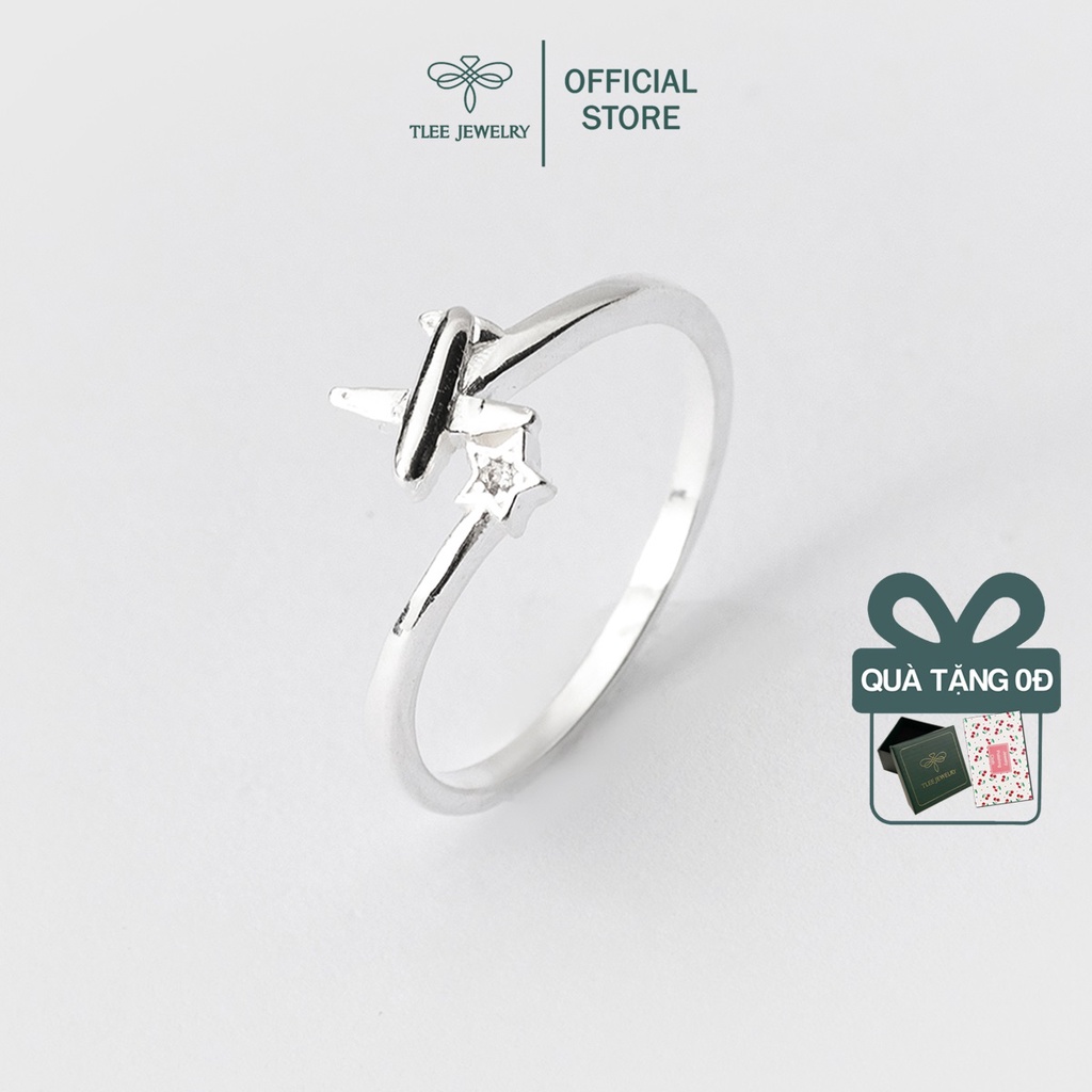 Nhẫn bạc nữ TLEE máy bay đính đá cách điệu TleeJewelry A0204