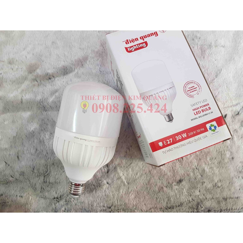 Bóng LED bulb công suất lớn Điện Quang 30W/40W/50W TRẮNG 6500K