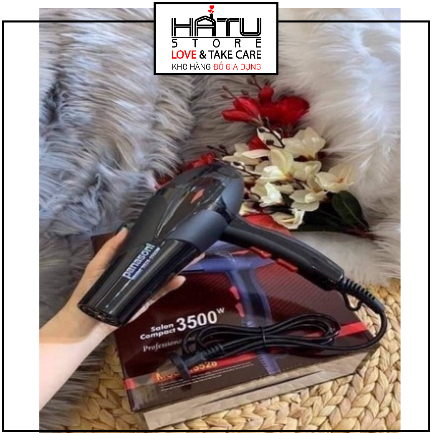 Máy Sấy Tóc Tạo Kiểu, 2 Chiều Nóng Lạnh Công Suất Lớn 3500W, Tặng Kèm Đầu Thổi