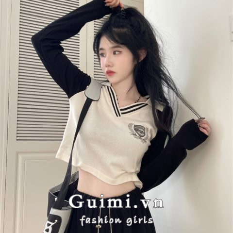 Áo Thun Tay Dài Thời Trang Trẻ Trung Cho Nữ