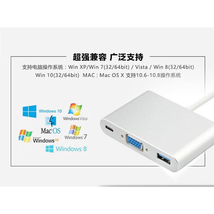 Đầu chuyển đổi Type-c sang Vga Cho Macbook Laptop Pro