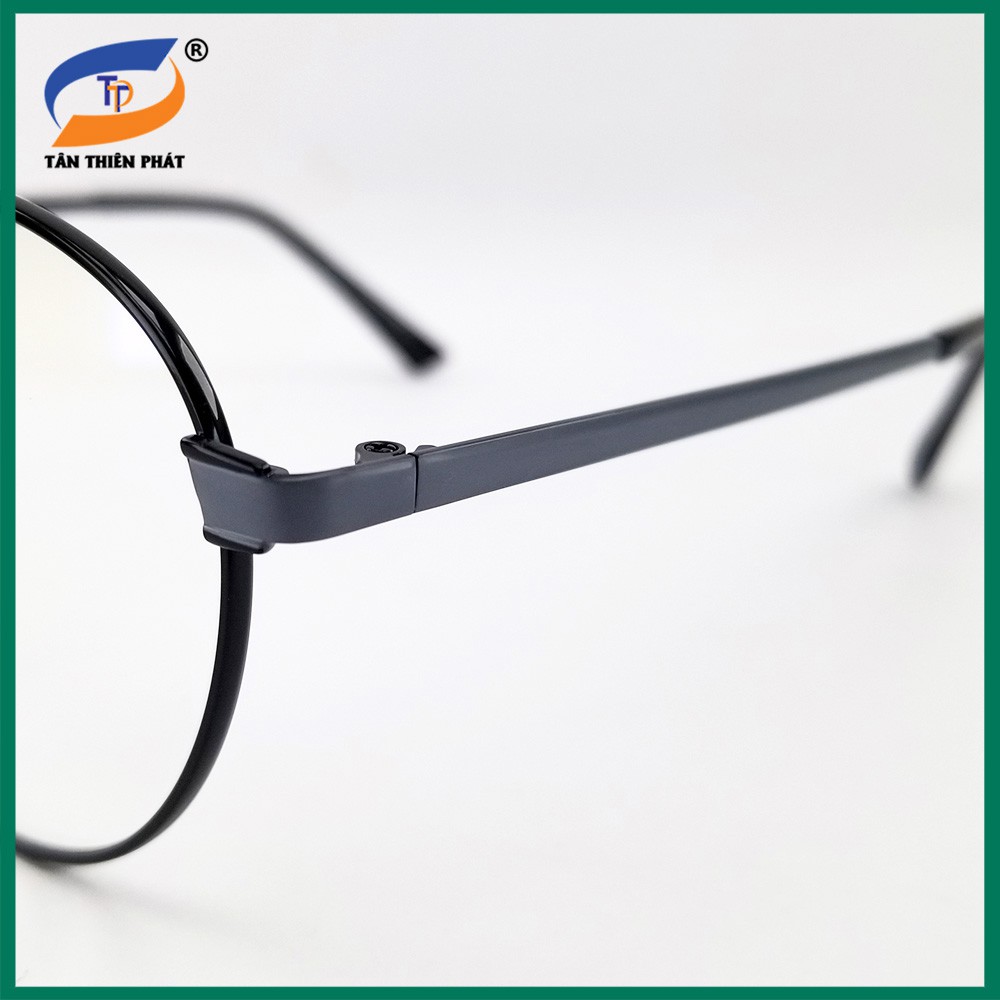 Gọng kính mắt tròn nam nữ kim loại thời trang 29223. Tròng giả cận 0 độ, chống ánh sáng xanh, chống tia UV