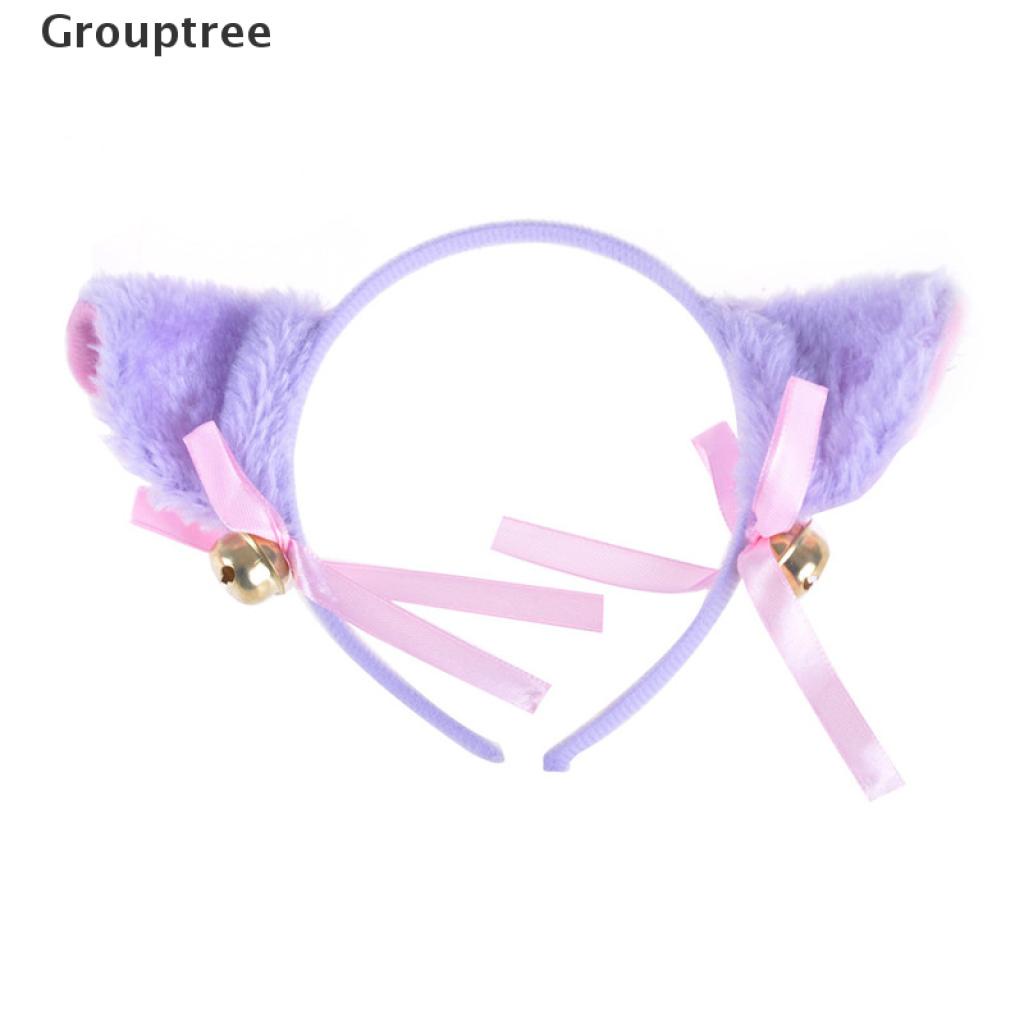 Cài tóc tai mèo gắn chuông hóa trang nhân vật anime dễ thương