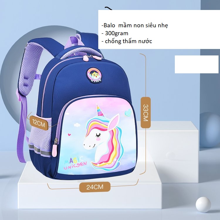 Balo mẫu giáo mầm non cho bé gái hinh công chúa siêu nhẹ, balo elsa công chúa nhiều ngăn