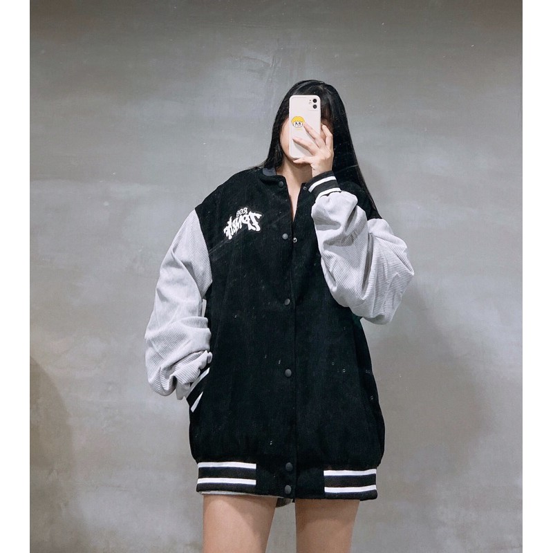 BOMBER NHUNG ZOMBIE THÊU UNISEX - ( Ảnh thật ) Hogoto shop