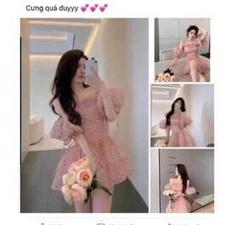 Trả order: Set Đầm Voan midi Hoa nhí Vintage các mẫu