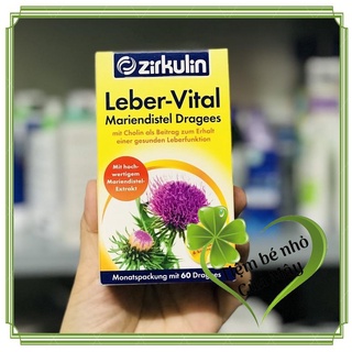Leber- Vital –Viên uống Bổ Gan Zirkulin Leber Vital Mariendistel Dragees mẫu mới 30 viên con nhộng