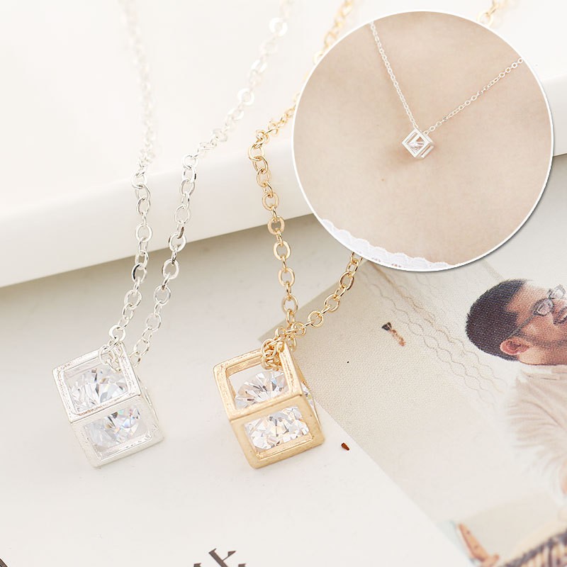 Dây chuyền đính đá DC03 100% titan nguyên chất không gỉ nhiều mẫu tuỳ chọn thời trang thanh lịch 2021 cho nữ