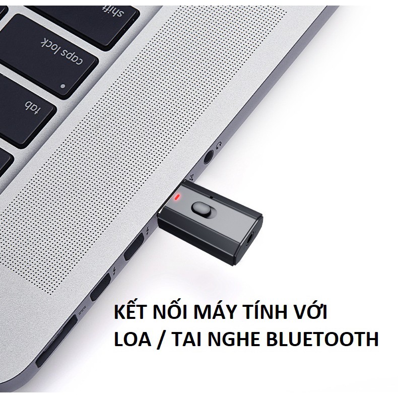 Thiết bị thu phát âm thanh USB bluetooth V5.0 kết nối tivi, loa, amply, tai nghe bluetooth, loa ô tô jack 3.5mm