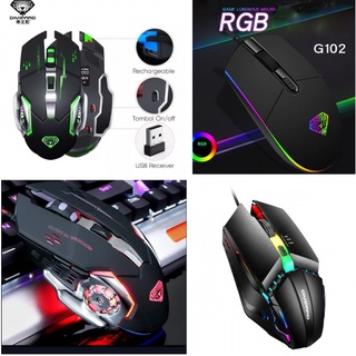 Chuột gaming divipard g502, g102, op-20, op-40 led rgb, không dây q3 pin sạc