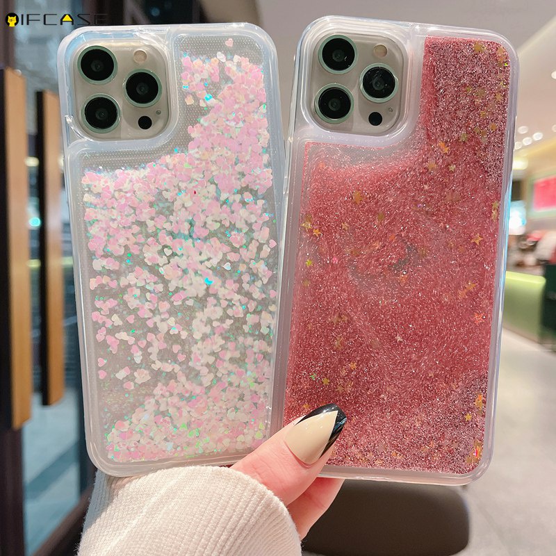 Ốp Điện Thoại Mềm Trong Suốt Chống Sốc Phối Kim Tuyến Nước Cho Samsung Galaxy S23 Ultra S23 S22 S21 Plus Ultra S23 + S22 + S21 FE