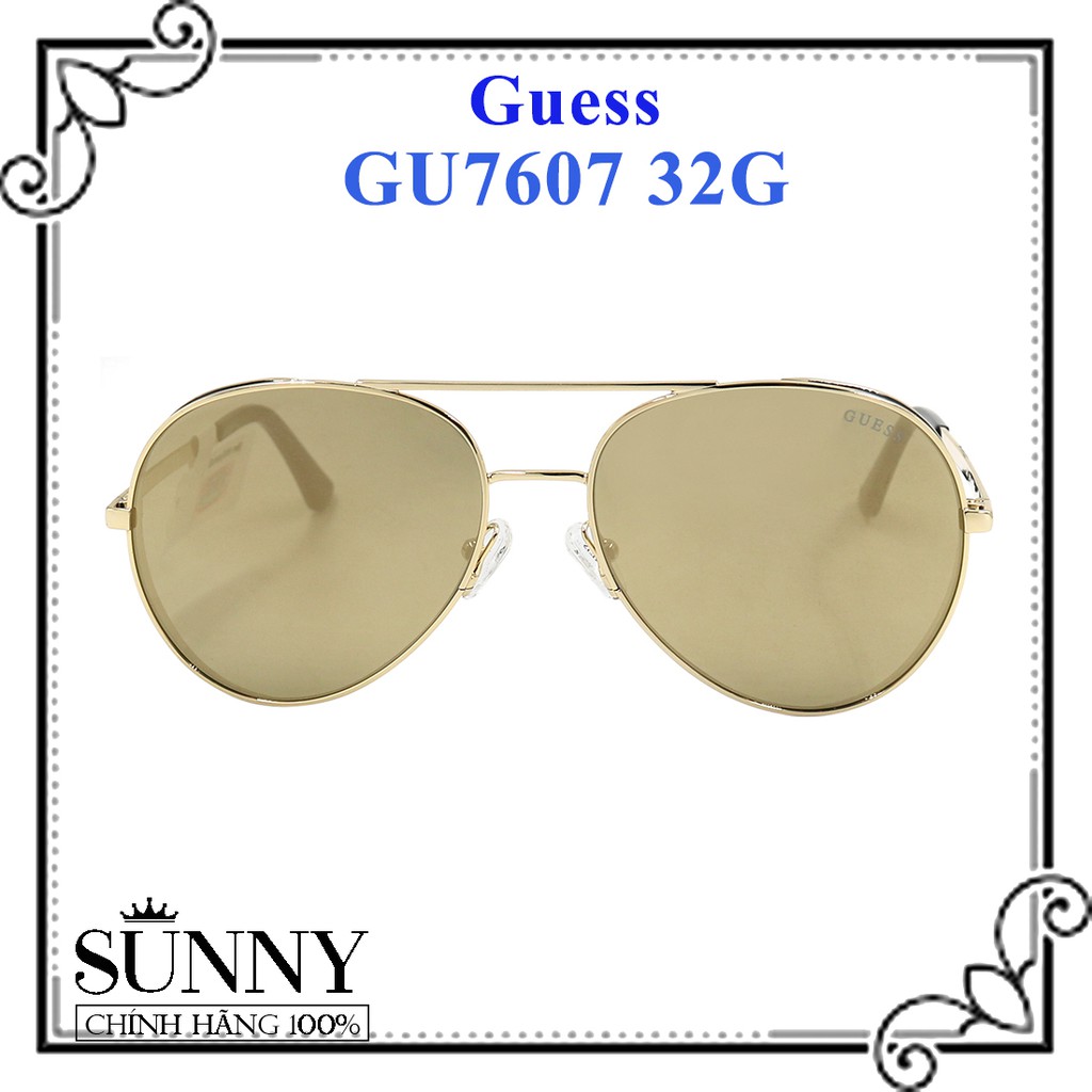 GU7607 - kính mát Guess chính hãng Italy, sp kèm tem thẻ bảo hành toàn quốc, thiết kế dễ đeo bảo vệ mắt