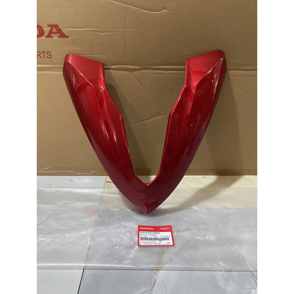 Mặt nạ chữ V trước HONDA WAVE RSX 110 năm 2014 màu Đỏ tươi. *R340C* 64510K03M60ZA