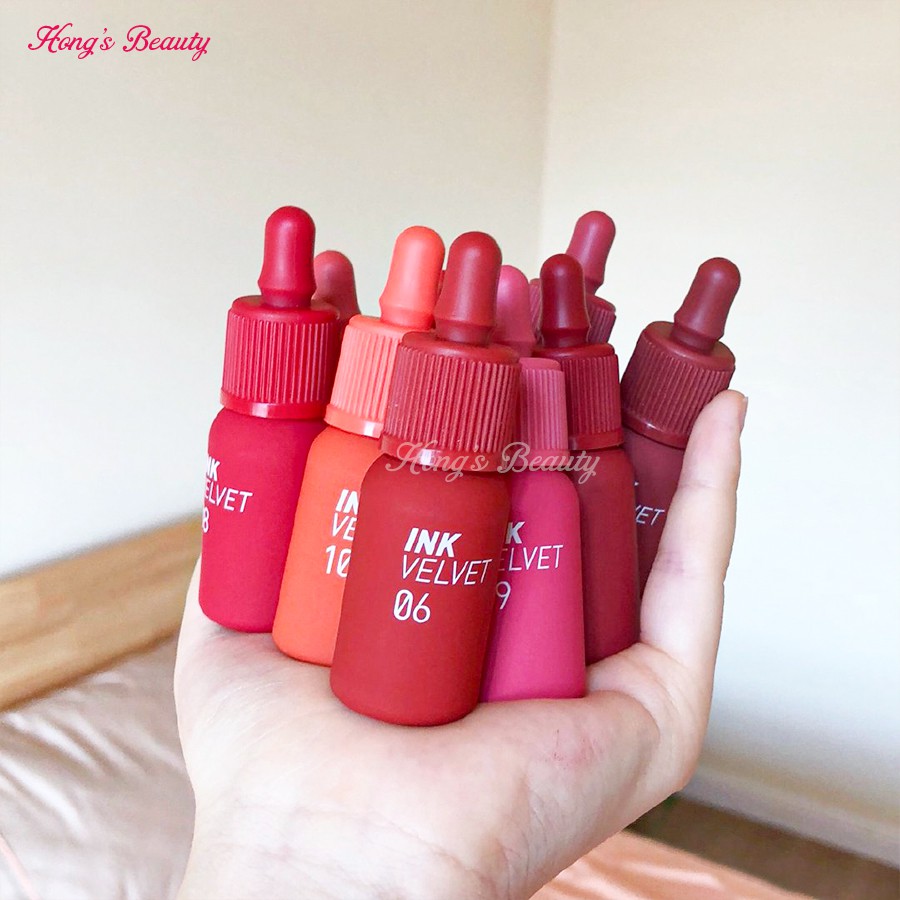 Son kem Peripera Ink Vel.vet Lip Tint siêu lì, bám màu cực tốt và mềm mịn môi - HONG'S BEAUTY