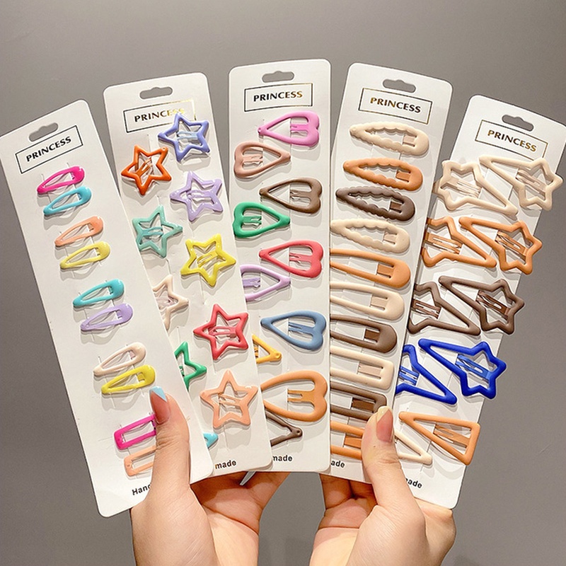 Bộ Kẹp Tóc Hình Ngôi Sao / Bướm Màu Sắc Dễ Thương Xinh Xắn