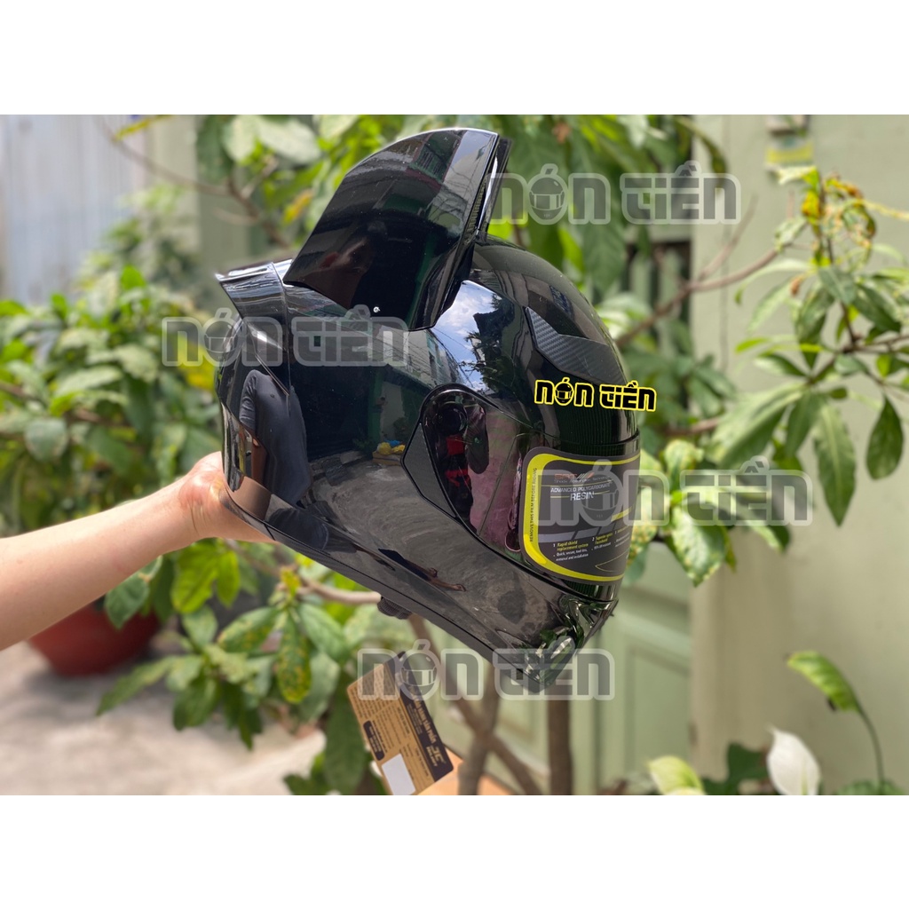 MŨ FULLFACE M138B ĐEN BÓNG LÊN TAI MÈO POC CỰC ĐẸP, MUA LÀ CÓ QUÀ, BH 12 THÁNG