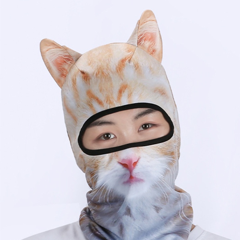 Mũ Balaclava Che Phủ Cổ Toàn Diện In Họa Tiết Động Vật 3D Cho Các Hoạt Động Thể Thao Thu Đông