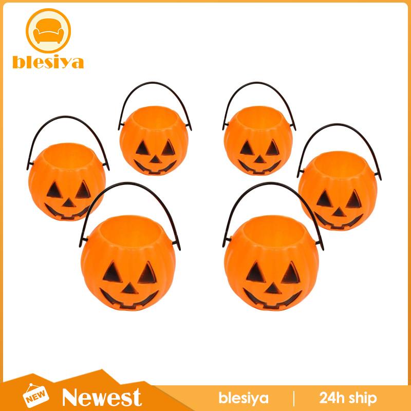 Set 6 Xô Đựng Kẹo Hình Bí Ngô Halloween
