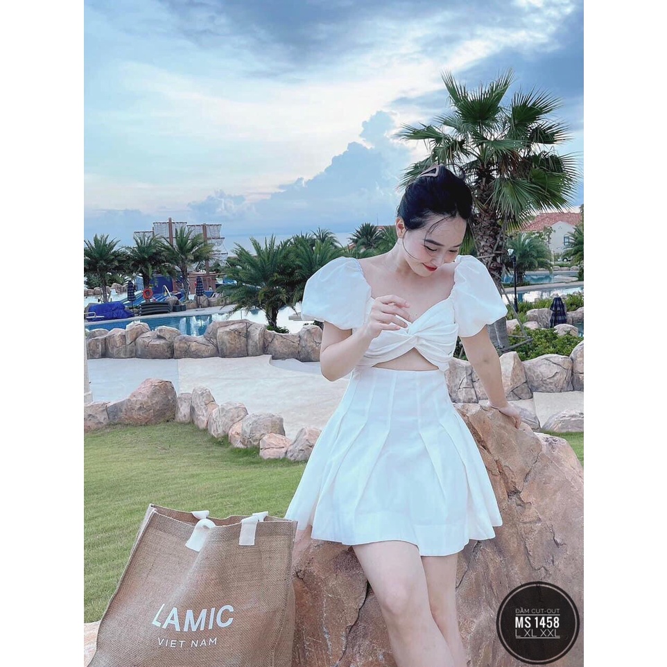 ĐẦM CUT OUT XẾP LY BIGSIZE