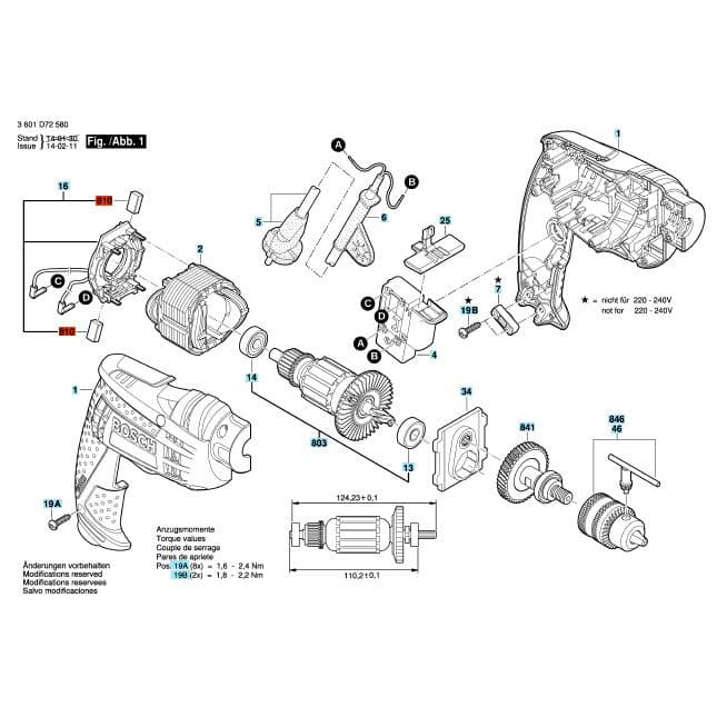 Bosch Reveresing Switch Gbm 6 Re Gbm 10 Re Gbm 13 Re Chính Hãng