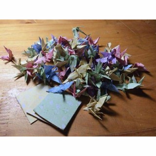 Hạc giấy gấp sẵn 500 con size 4x4cm