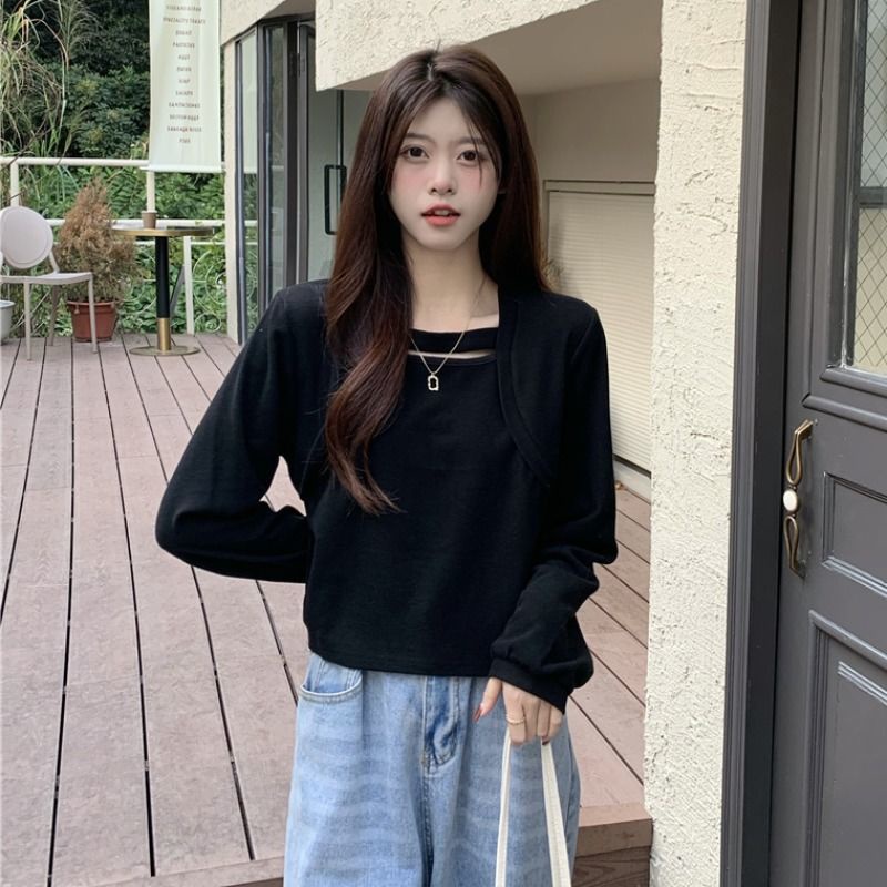 Áo Thun DàI Tay Giả Hai LớP ThờI Trang Cho Nữ JL-TX-467