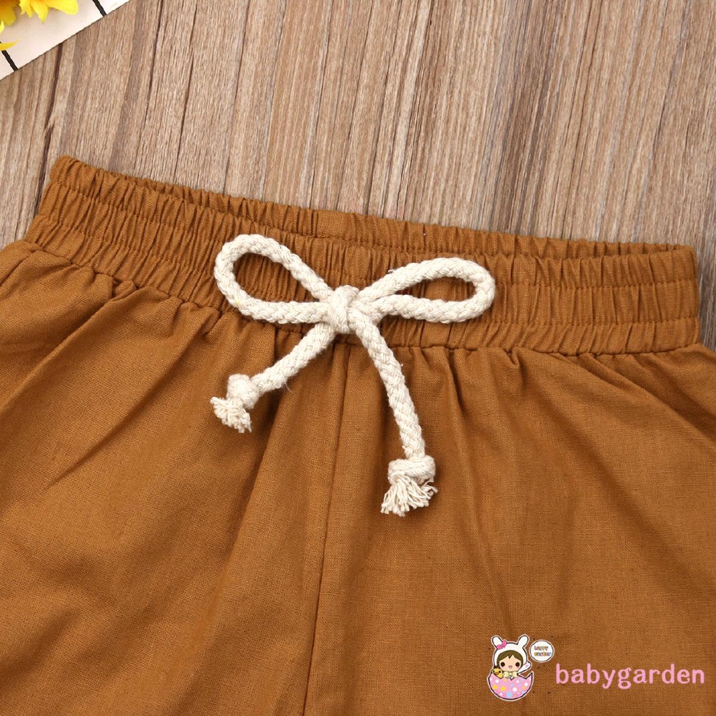 ღ♛ღUnisex Baby Cotton Shorts Drawstring PP Nappy Diaper Covers Bloomers Shorts