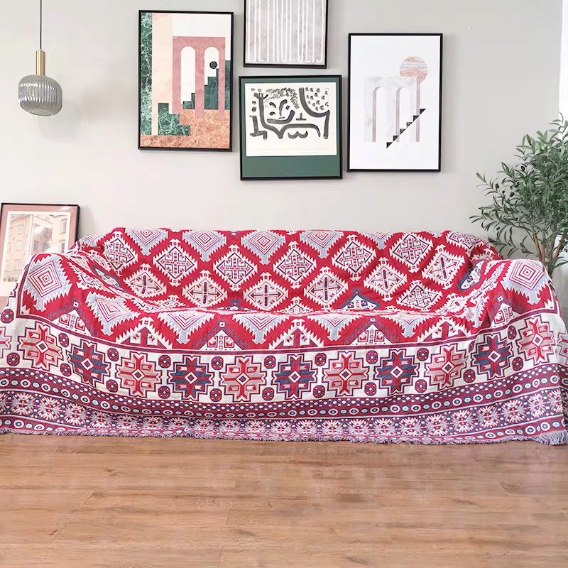 Thảm Sofa Thổ Cẩm Bohemian180cm x 230cm Họa tiết Châu Âu